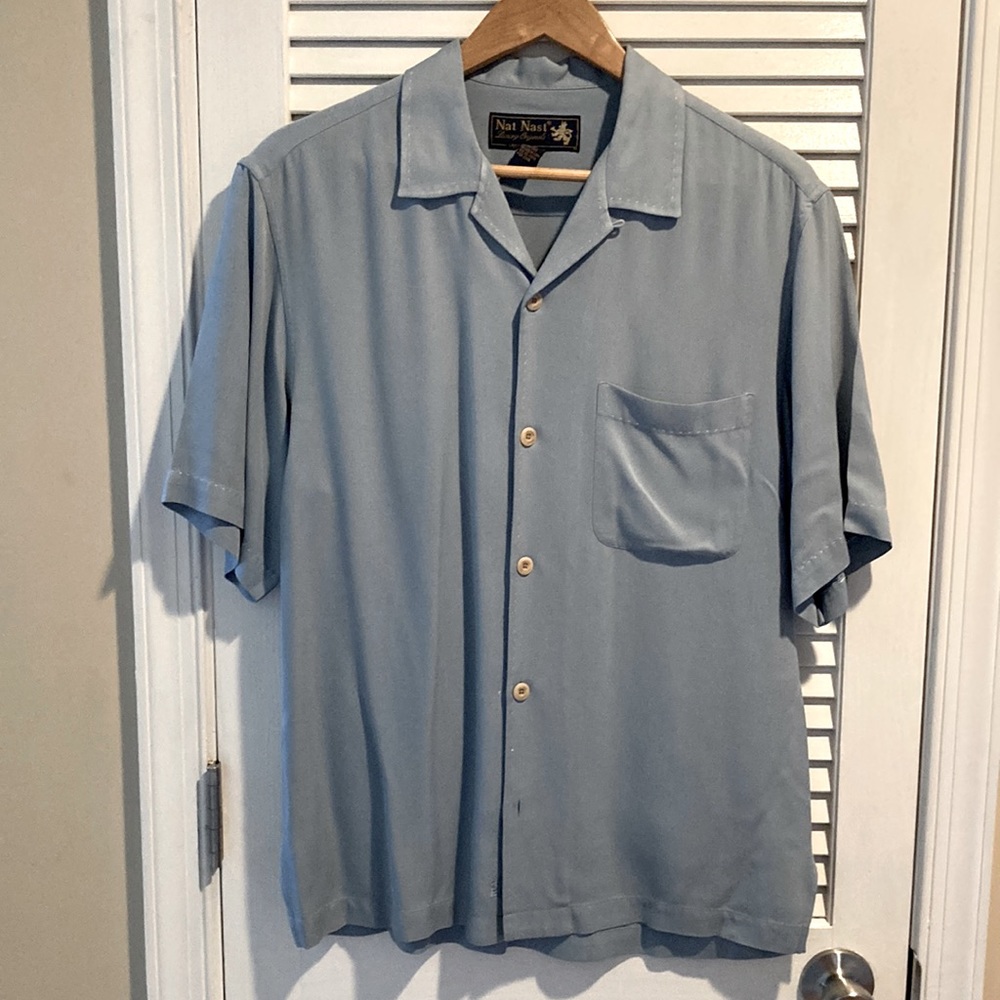 Nat Nast Button Up 100% Silk - Men’s Small EUC